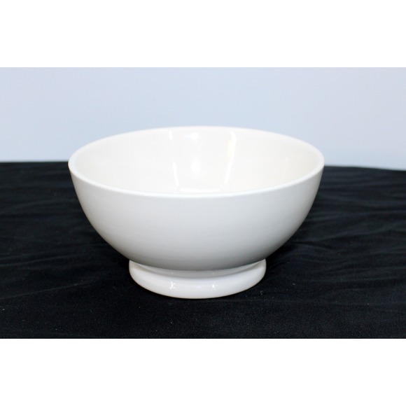 Rae Dunn Artisan Collection RAMEN Bowl Ivory Ceramic Footed Soup Bowl Magenta - Picture 3 of 4